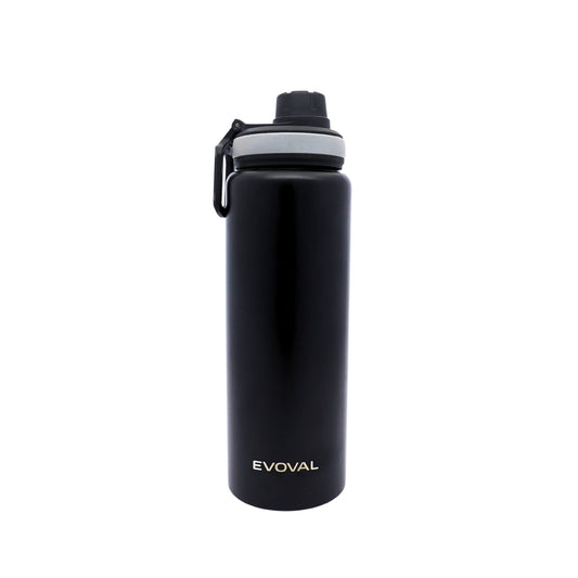 SIPPER Stainless Steel Water Bottle, 1000ml, Matte Black – Sports Sipper for Gym, Office & Outdoor Use